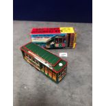 1950's (Japan) Vintage Friction Tinplate Litho San Francisco Cable Car Toy Boxed