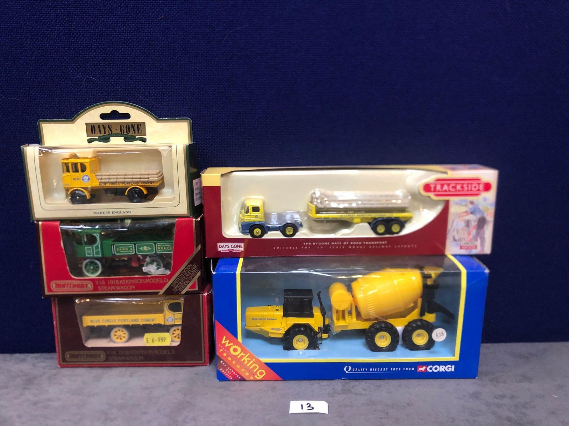 5x Variety Of Construction Vehicles, All With Boxes.