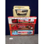 4x Lledo Diecast Coca Cola Trucks Comprising Of; Each One Boxed.
