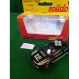 Solido #1308 Renault Fuego Black With Racing No.12 Virtually Mint Model In Fair Box