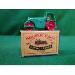 Matchbox Moko Lesney Matchbox Series #1b Road Roller Light Green 1953 Mint Model in Excellent Box
