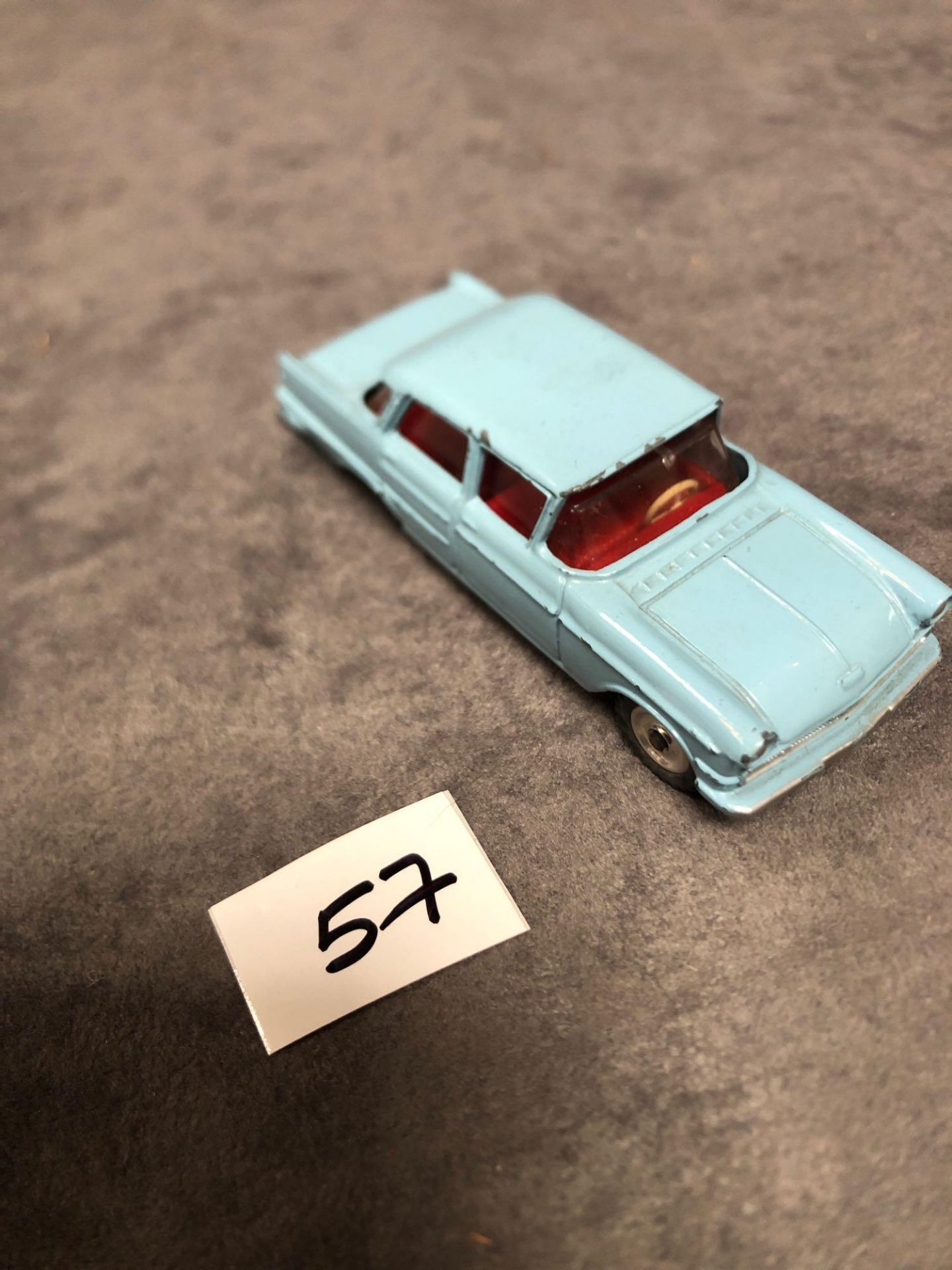 Dinky # 177 Opel Kapitan Blue - Red Interior 1960 - 1966 Unboxed very good model with a good shine