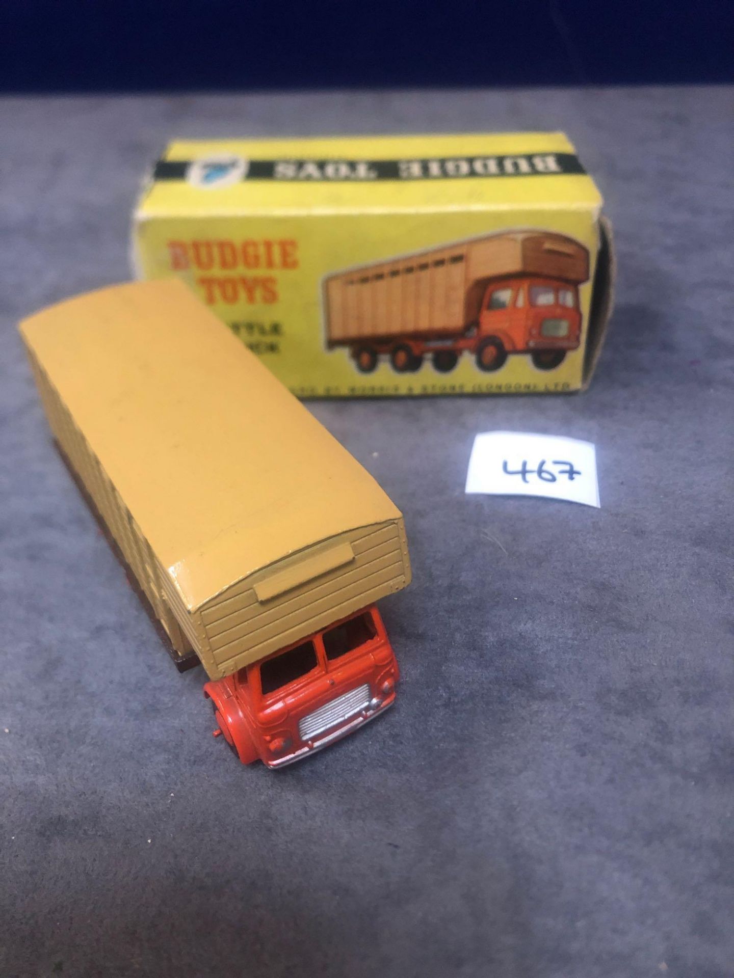 Budgie Toys Rare No.220 Leyland Hippo Cattle Truck Issued 1959-66 Length 97mm Mint Model In Firm Box