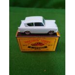 Matchbox Lesney #7b Ford Anglia Pale Blue Type C Box Mint Model Silver Wheels Firm Box