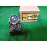 Astra Pharos Search Light Rare Early Model Square Base Battery Operated Metal Searchlight