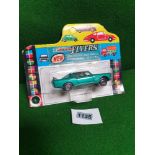 Lone Star Flyers #121 Fiat 2300 S Coupe In Metallic Green With Orange Interior On Bubble Car