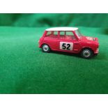 Corgi #321 BMC Monte Carlo Mini Cooper Red Body White Roof No 52 decal Unboxed In Good Overall