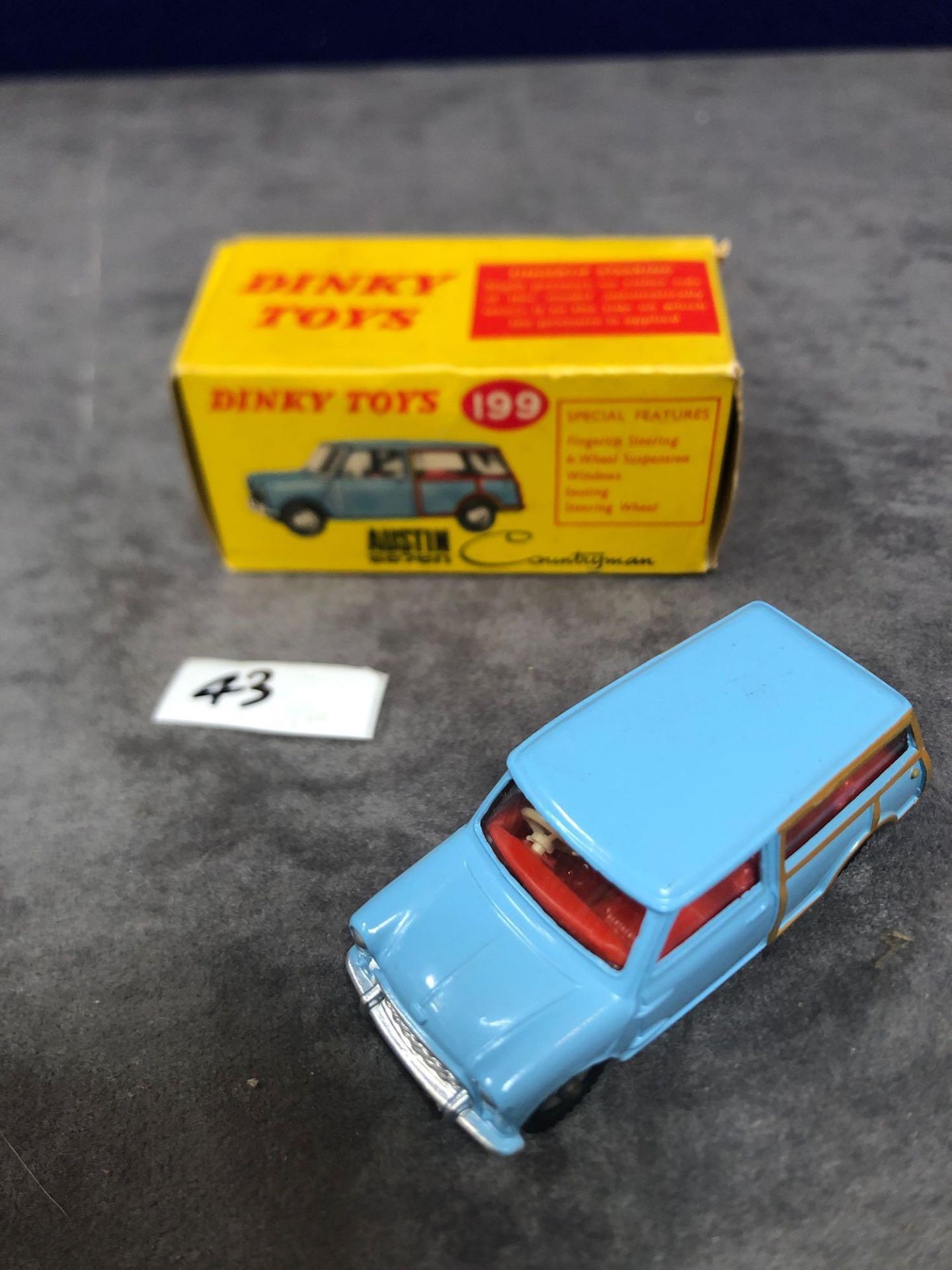 Dinky #199 Austin 7 Countryman Blue - Wood Trim mint in excellent box 1960-1970