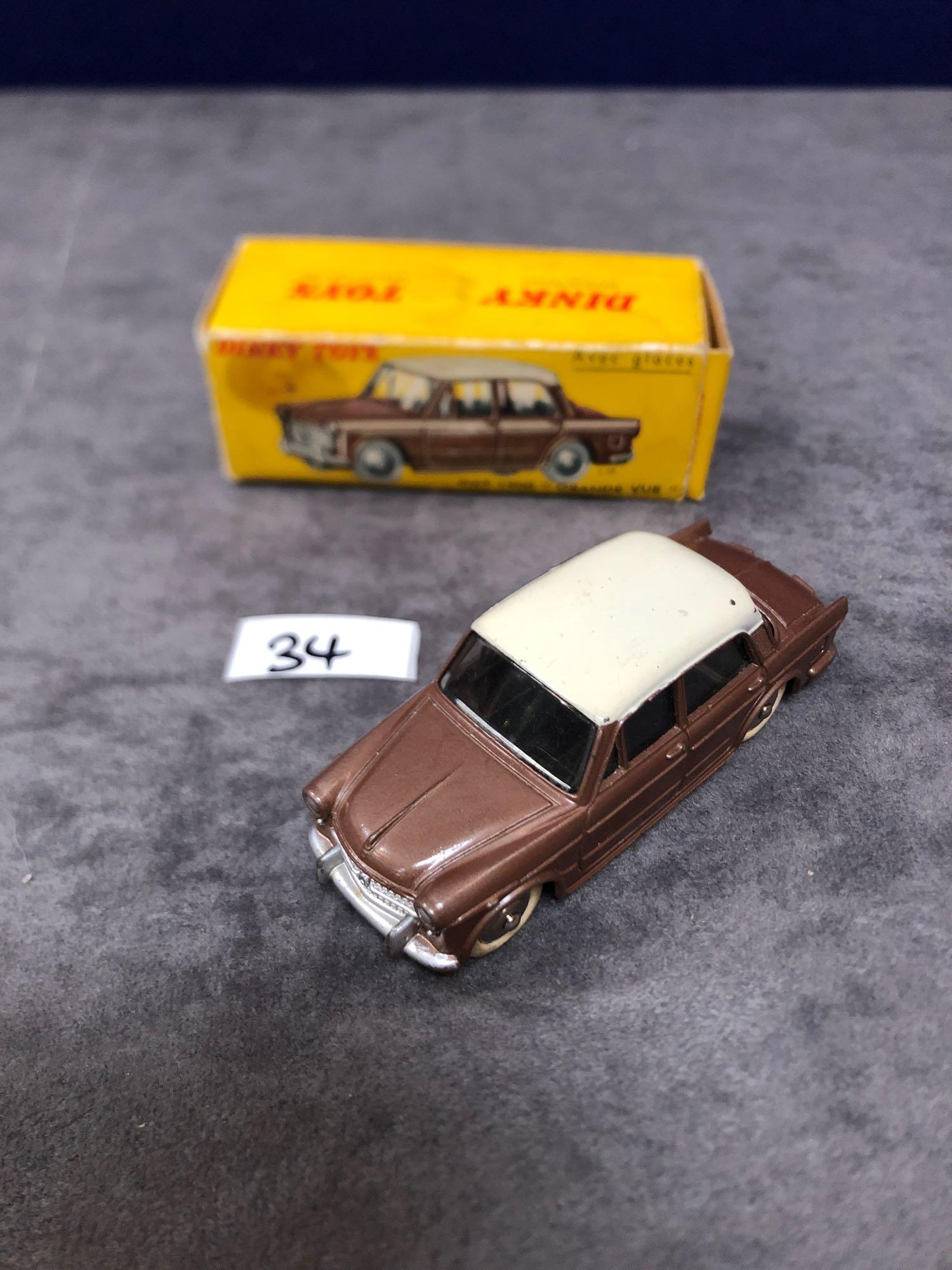 Dinky (France) Diecast #531 Fiat 1200 Grand Vue Brown/Cream - Silver Detailing. In Brown With A