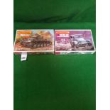 2x Matchbox 1:76 Scale 2 Colour Model Kits, In Boxes & Cellophane , Comprising Of #Matchbox PK81