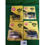 4x EFSI Toys (Holland) Diecast Scale Model Of T-Ford 1919 Comprising Of; #104, #151, #MT9, On