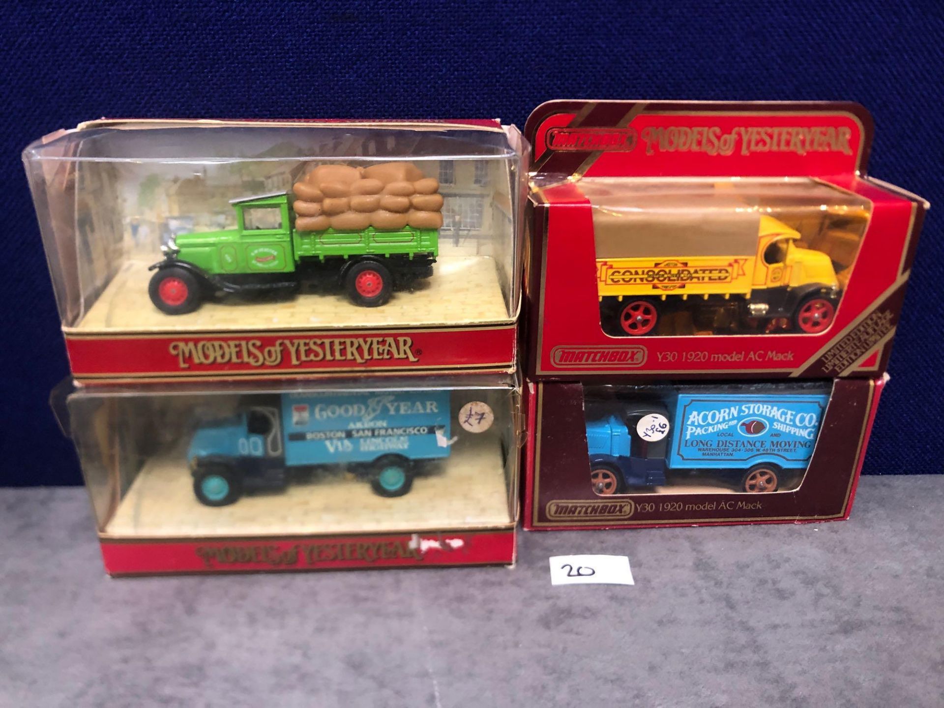 4x Models Of Yesteryear Vehicles All In Boxes