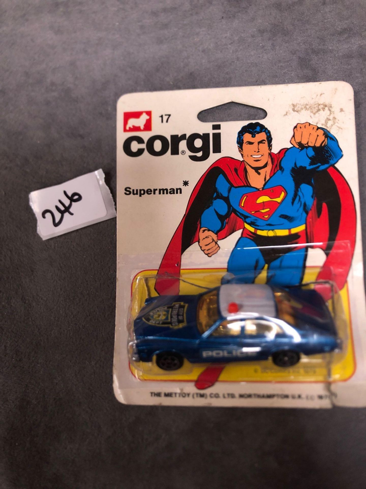 Corgi Juniors #17 Superman Buick Regal Metropolis Police Car mint on opened good bubble card