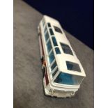 Dinky #954 Vega Major Luxury Coach White/Maroon - Light Blue Interior And Cast Hubs. In good