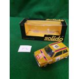 Solido #81 Peugeot 104ZS Yellow Racing No.59 Virtually Mint Model In fair Box