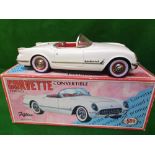 Vintage Tinplate Friction Chevy Corvette Convertible Type 1953 Fifties Car