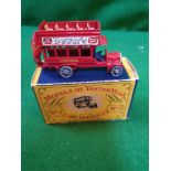 Lesney Models Of Yesteryear Y2 1911 B Type London Bus Dewars Decal Mint Rare Model In Good Box