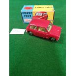 Corgi #225 Austin Seven Red Light Yellow Interior Concave Hubs Mint Model Excellent Box with leaflet