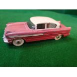 Dinky #174 Hudson Hornet De Luxe Pink Body With A Cream Roof And Flash 1/43 Scale Very Good Model