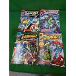 4 X Rampage Comics Comprising Rampage Magazine Starring The Daring Defenders No 25 W/E Apr 5, 1978