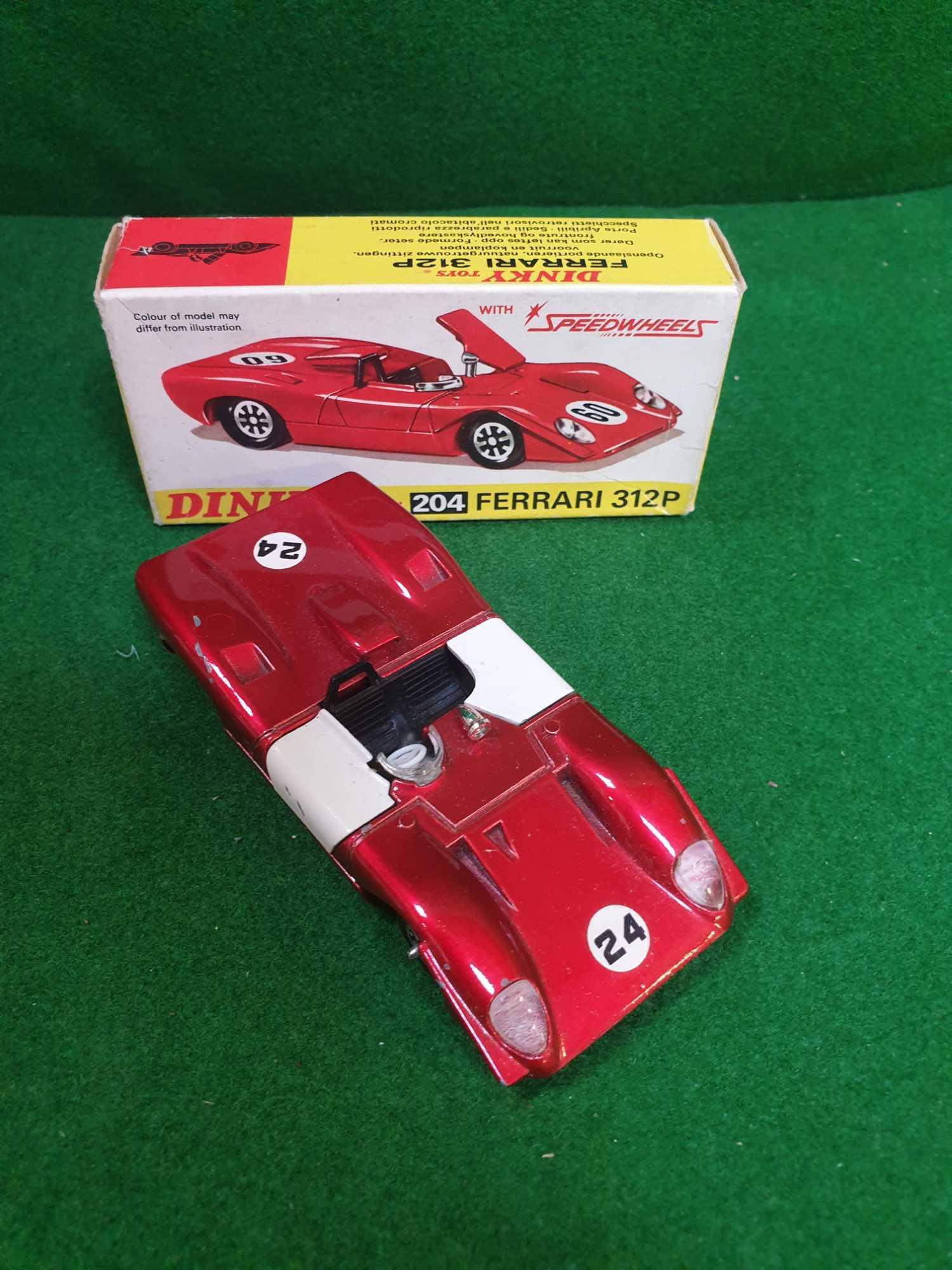 Dinky #204 Ferrari 312P Red #24 - Racing #24 Excellent Model Small Scratch Oneside In Excellent Firm - Image 2 of 3