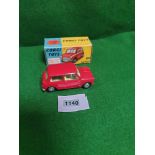 Corgi #225 Austin Seven In Red With The Lemon Interior And Leaflet Nr Mint Model In Firm Excellent