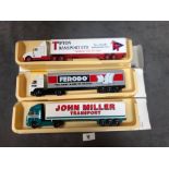 3x Lledo Pro Movers Diecast Trucks Comprising Of; John Miller Transport, Ferodo, Tipton Transport