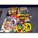 4 X Marvel Comics Comprising Spider-Man No 278 W/E June 7 1978 #Spider-Man No 279 W/E June 14
