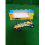 Corgi #159 Cooper Maserati Yellow/White (Window Box) - Late Issue Narrow Window Box Driver