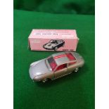 Solido # 124 Fiat Abarth 1000 Grey With Red And Yellow Stripe Pink Box Mint Model In Excellent Box