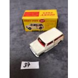 Dinky #197 Morris Mini Traveller Cream - Cream Body, Tan Woodwork And Red Interior. Mint In