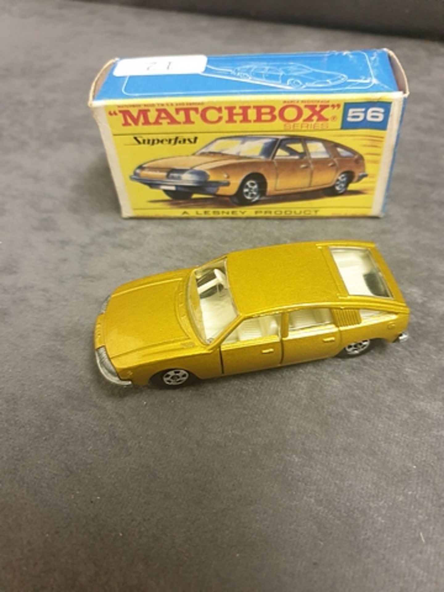 3x Matchbox Superfast Diecast Cars #56 2x Gold In Boxes One With End Flap Missing 1x Orange In - Image 2 of 4