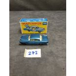 Matchbox Lesney Diecast #46c Mercedes 300 SE Couple In Blue With White Seats Mint Model In Crisp F