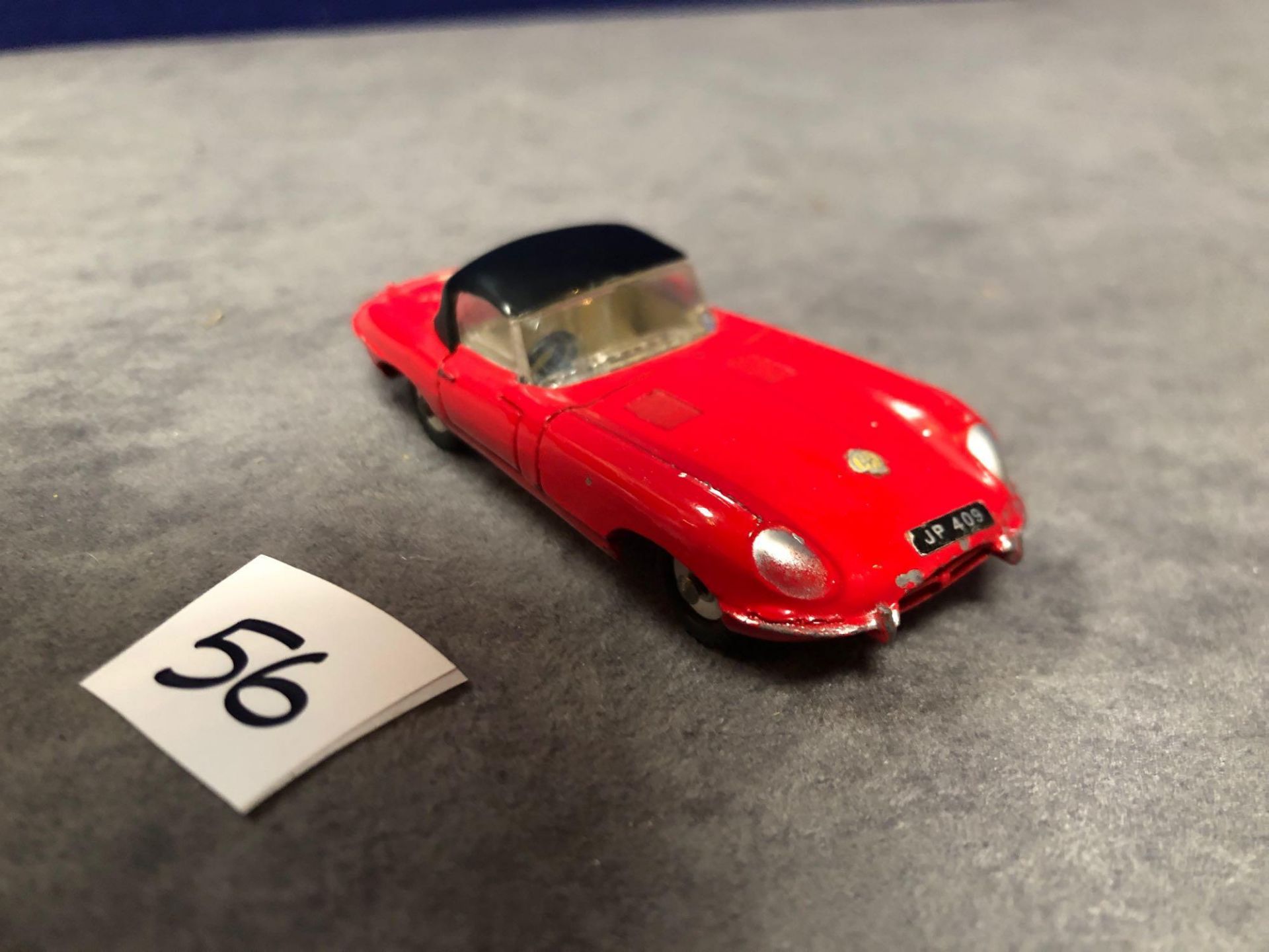 Dinky #120 Jaguar E-Type Red - Removable Roof 1962-1967 Unboxed Excellent Model With A Lovely