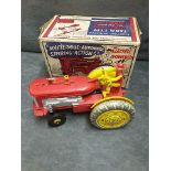 Louis Marx Co Ltd Rare 1950's Battery Operated Tricky Tommy 'The Big Brain' Tractor In Box