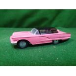 Corgi #214m Ford Thunderbird Pink/Black - Flywheel Motor 1958 - 1959 Unboxed Very Nice Repaint