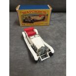 Matchbox Models Of Yesteryear Diecast #Y-10 1928 Mercedes Benz 36/220 In White With Red Seats In