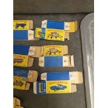 15x Matchbox 'A Lesney Product' Style Boxes Comprising Of #41 Ford GT Racer #68 Mercedes Coach #14