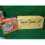 2 X Domestic Toys Comprising Of Mettoy Playthings #4291 Toy Cooker Litho Tin Plate And A Ok Toys (