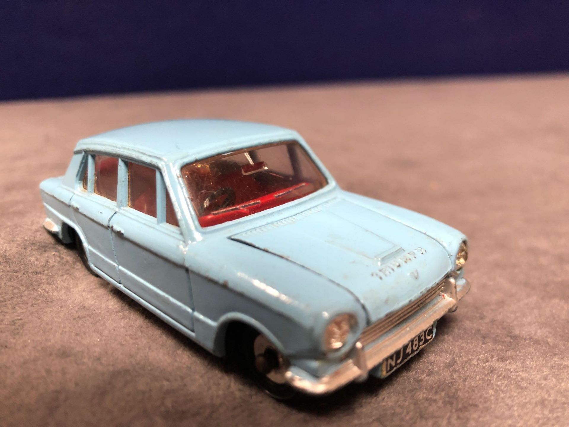 Dinky #162 Triumph 1300 Blue - Red Interior, Spun Hubs And Number Plates 1966 - 1969 Unboxed Very - Image 2 of 4