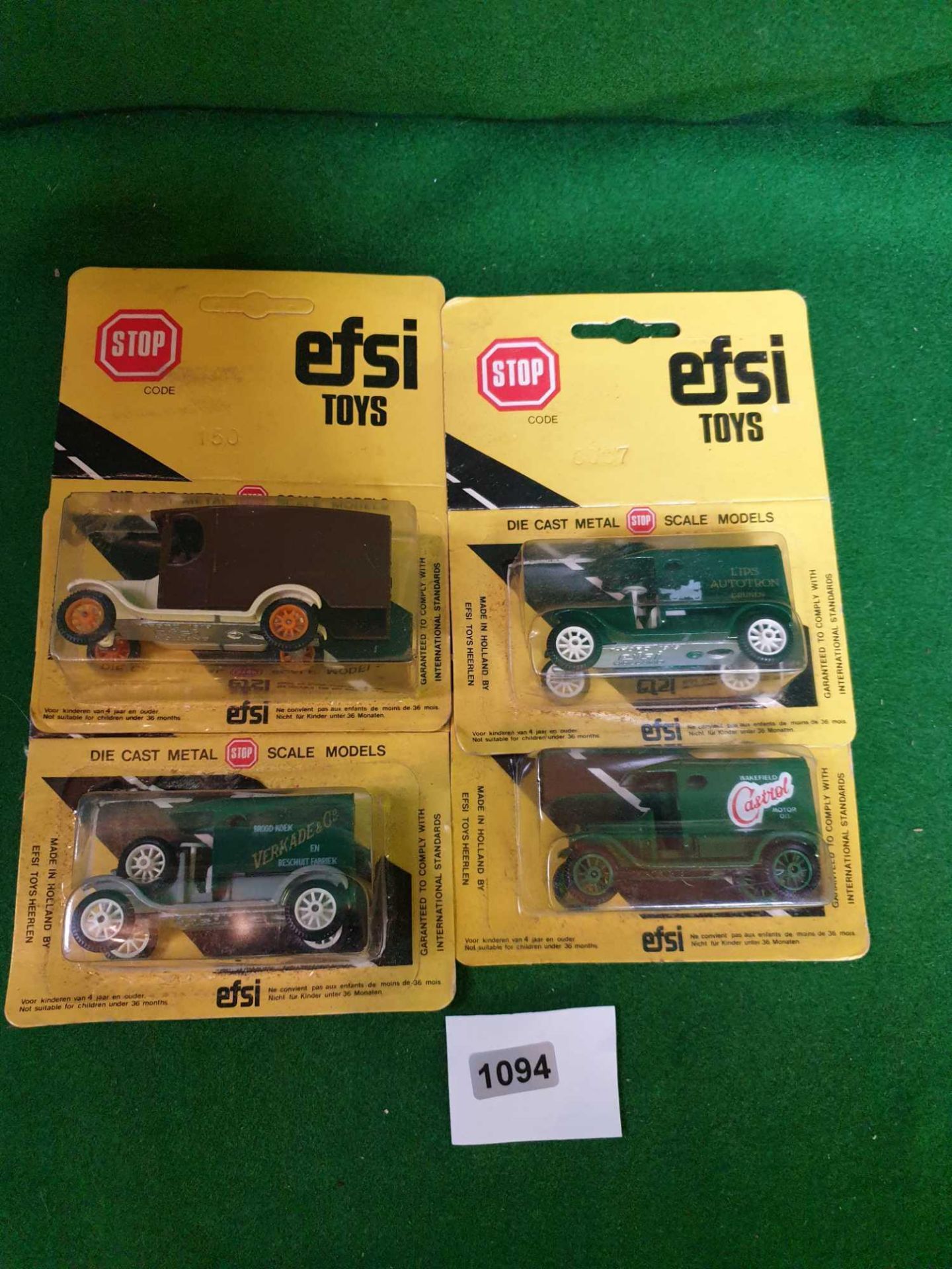 4x EFSI Toys (Holland) Diecast 1:64 Scale Model Of T-Ford 1919 Comprising Of #6012 #150 #6007 #MT14.