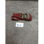 Dinky #38d Alvis Sports Tourer 1947-50 In Maroon With Dark Grey Seats Excellent Model Some Chipping