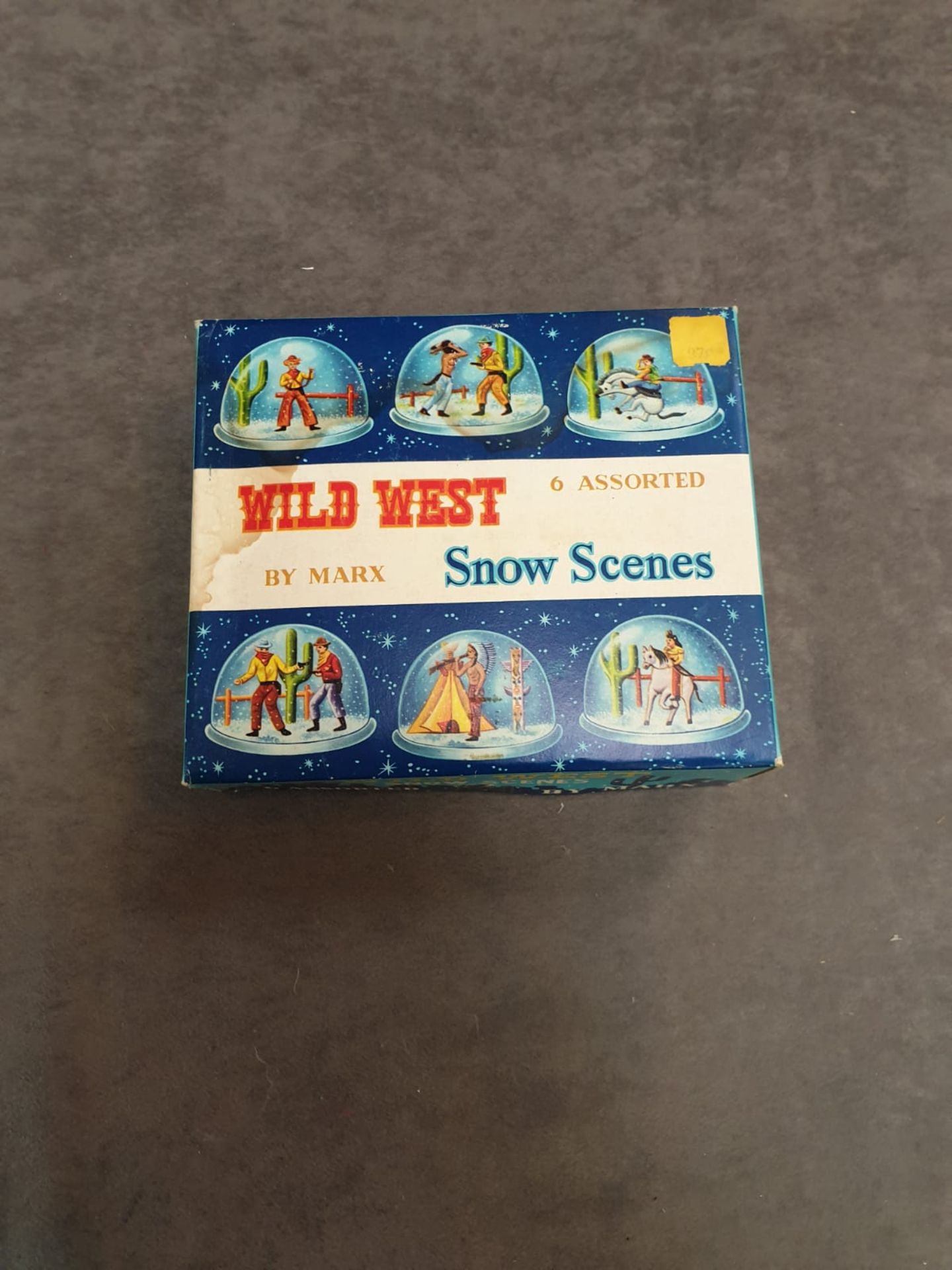 Marx 6 x Wild West Snowdome Scenes 1952 Each globe depicts a cowboy or indian scene rare and