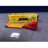 Budgie Toys No.232 Low Loader Issued 1959-66 Length 167mm (Cable Drums Missing) Mint In Firm Box (