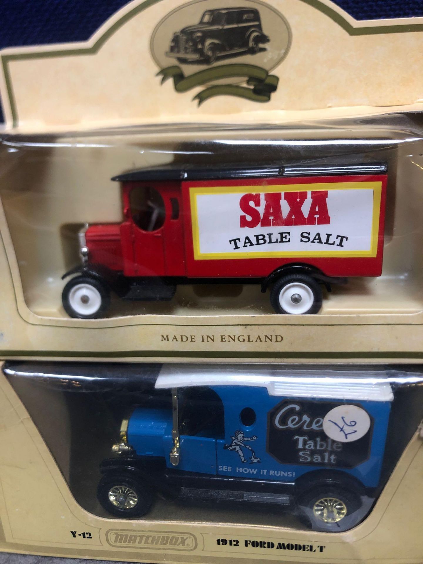 4x Diecast Vehicles Advertising Kleenex / Saxa Table Salt/ Tate And Lyle Sugar / Cerelos Table Salt. - Bild 3 aus 3