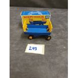 Matchbox Lesney Diecast #40c Hay Trailer With Rarer Yellow Plastic Hubs Mint Model In Crisp F Type