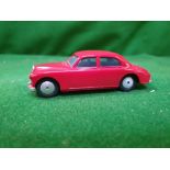 Corgi # 205 - Riley Pathfinder - Red Silver Trim. Flat Wheel Hubs 1956-1961 Unboxed Great Repaint