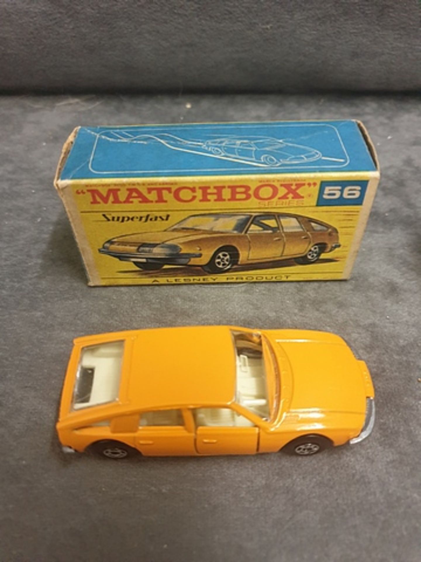 3x Matchbox Superfast Diecast Cars #56 2x Gold In Boxes One With End Flap Missing 1x Orange In - Image 3 of 4