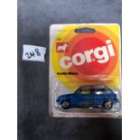 Corgi Juniors #A107 Austin Metro Mint On Sealed Bubble Card (Soiled/Storage Crushing)