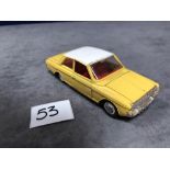 Dinky #154 Ford Taunus 17m Yellow/White - Red Interior 1966 - 1969 Unboxed Very Good Condition